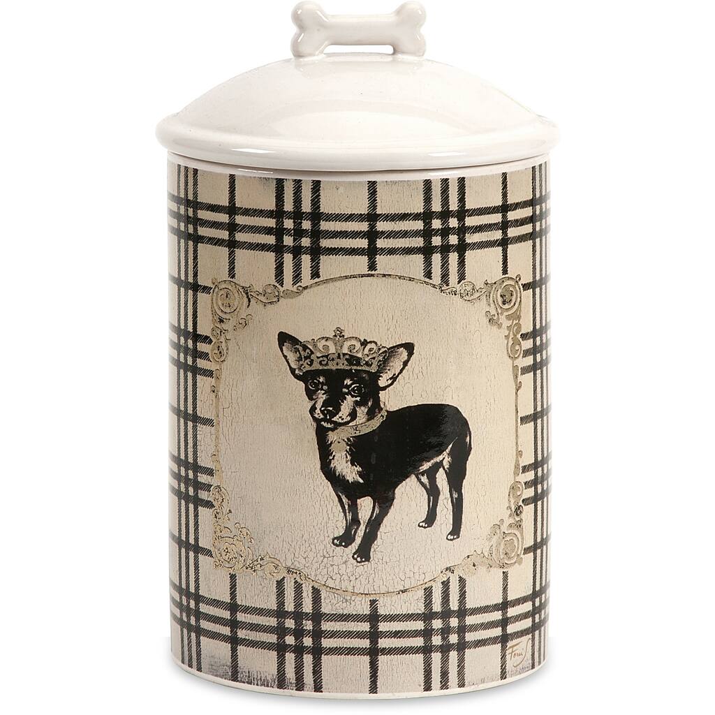 Small Ceramic Dog Biscuit Canister