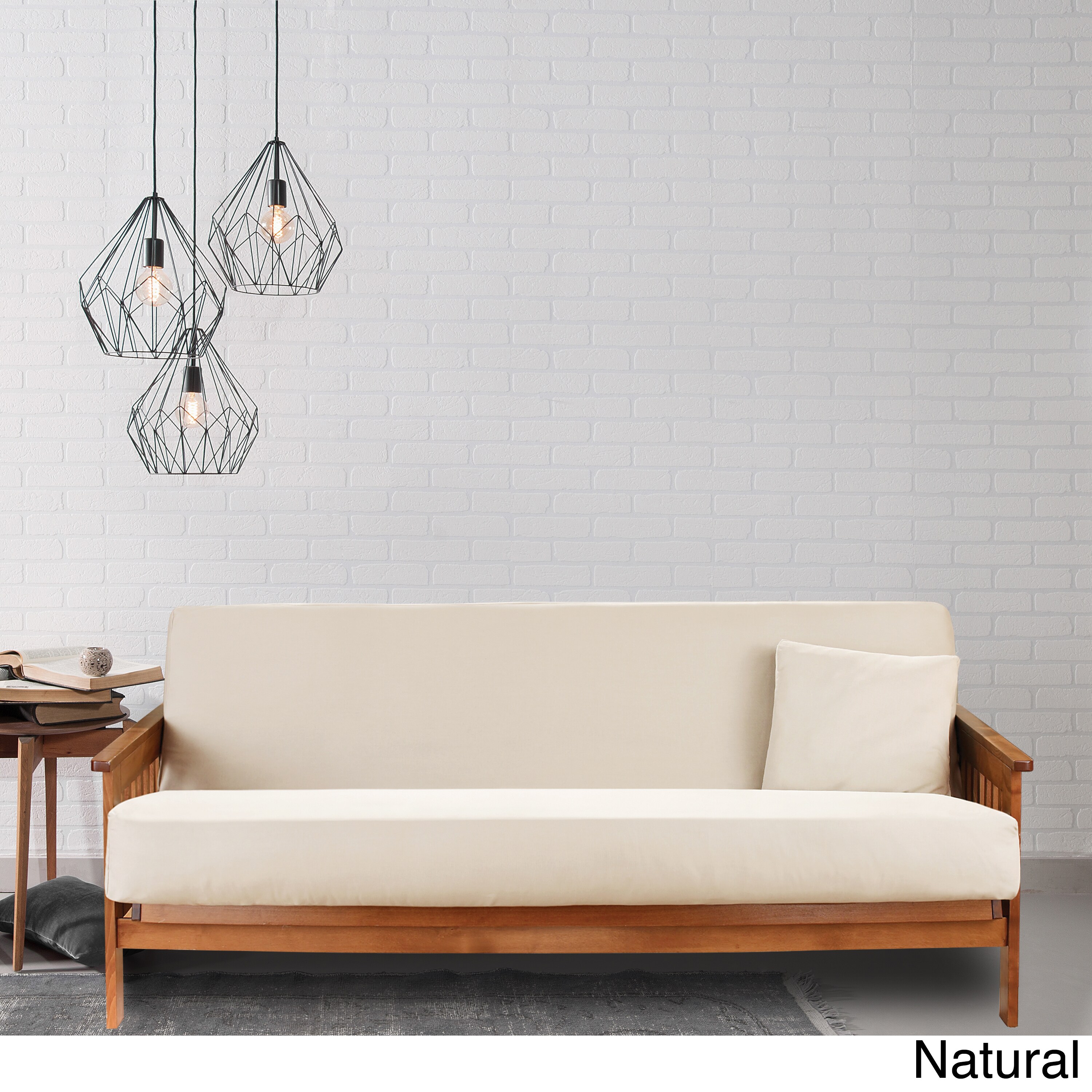 Tan Surefit Twill Futon Slipcover