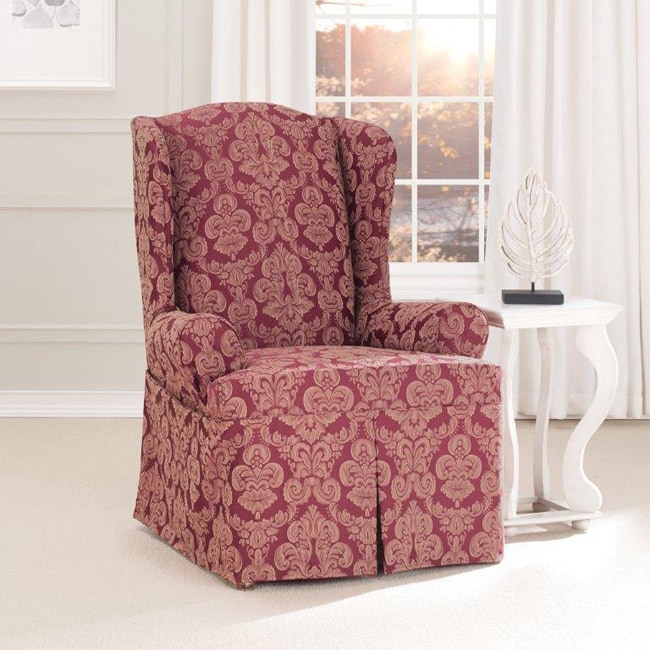 Wing Chair Slipcover Surefit Damask Slipcover Sure Fit Middleton