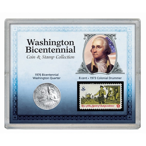 NEW American Coin Treasures Washington Framed Coin and Stamp Collection