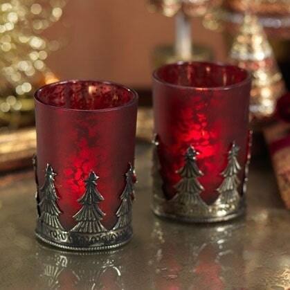 Antique Tree Motif Tealight Holder