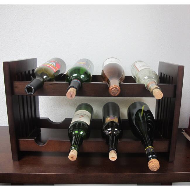 Handmade D-Art Mahogany Wood Old Country Wine Rack (Indonesia)