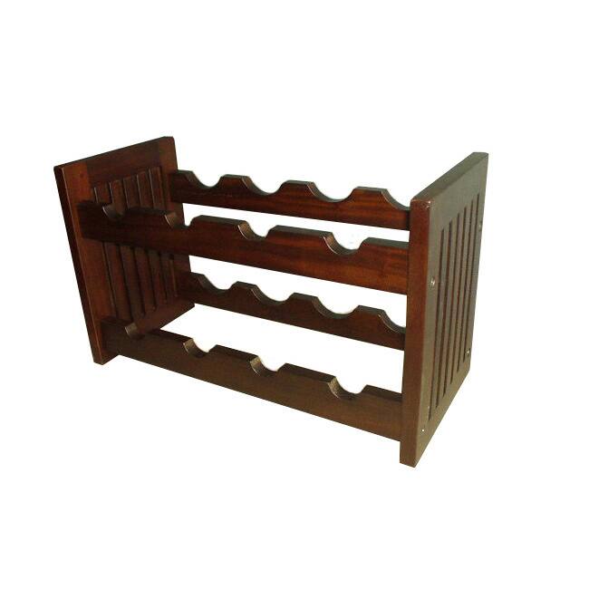 Handmade D-Art Mahogany Wood Old Country Wine Rack (Indonesia)