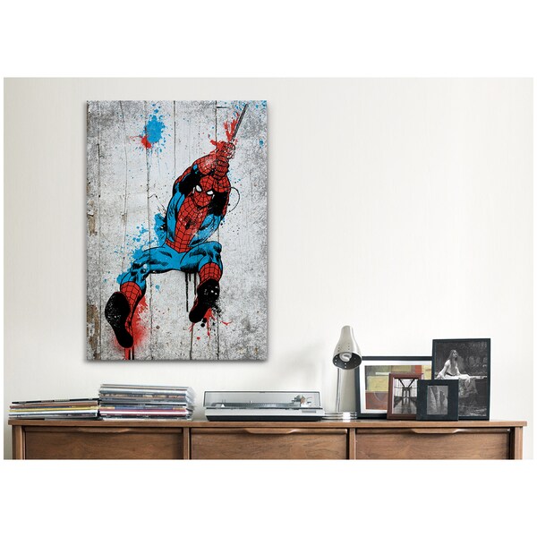 Marvel Wall Art icanvas marvel comic book: spider-man spray paint canvas print Marvel Wall Art icanvas marvel comic book: spider-man spray paint canvas print