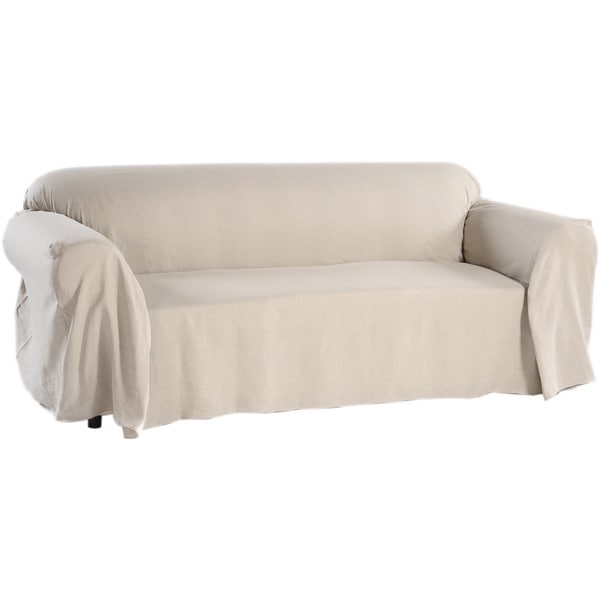 Shop Washed Linen Sofa Slipcover Throw - Overstock - 9490910