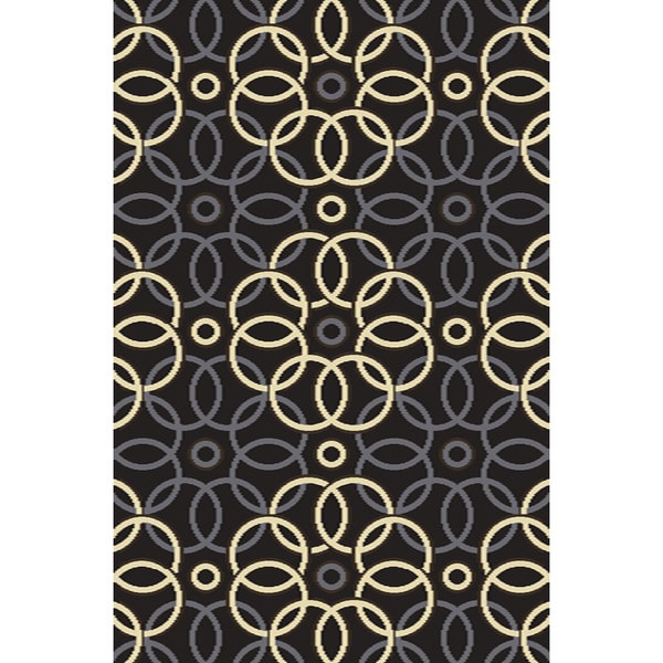 Christopher Knight Home Olympia Hybrid 070 Quinn Black/ Snow Area Rug