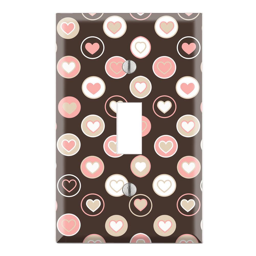 Love Heart Circle Pattern Decorative Wall Plate Cover