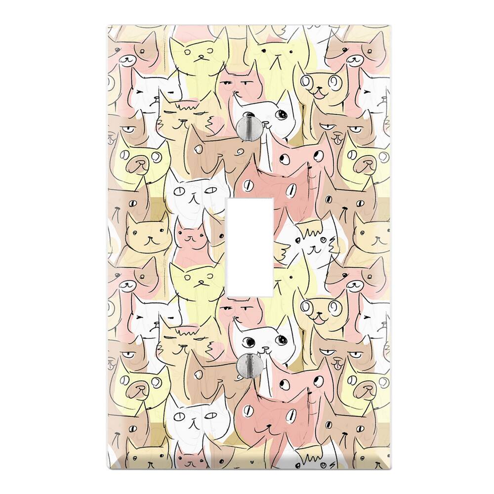 Kitty Cat Pattern Decorative Wall Plate Cover