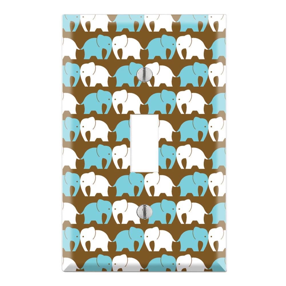 Elephant Pattern Decorative Wall Plate Cover