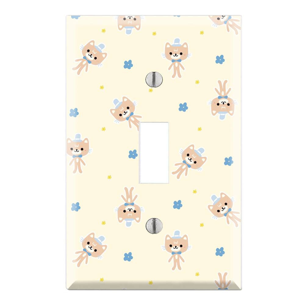 Girl's Kitty Doll Pattern Decorative Wall Plate Cover