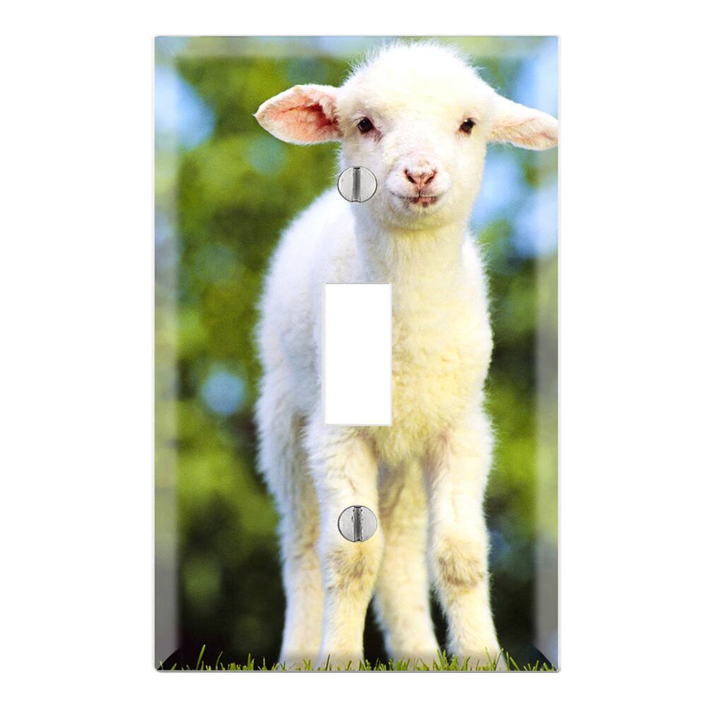 Cute Sheep Decorative Wall Plate Cover