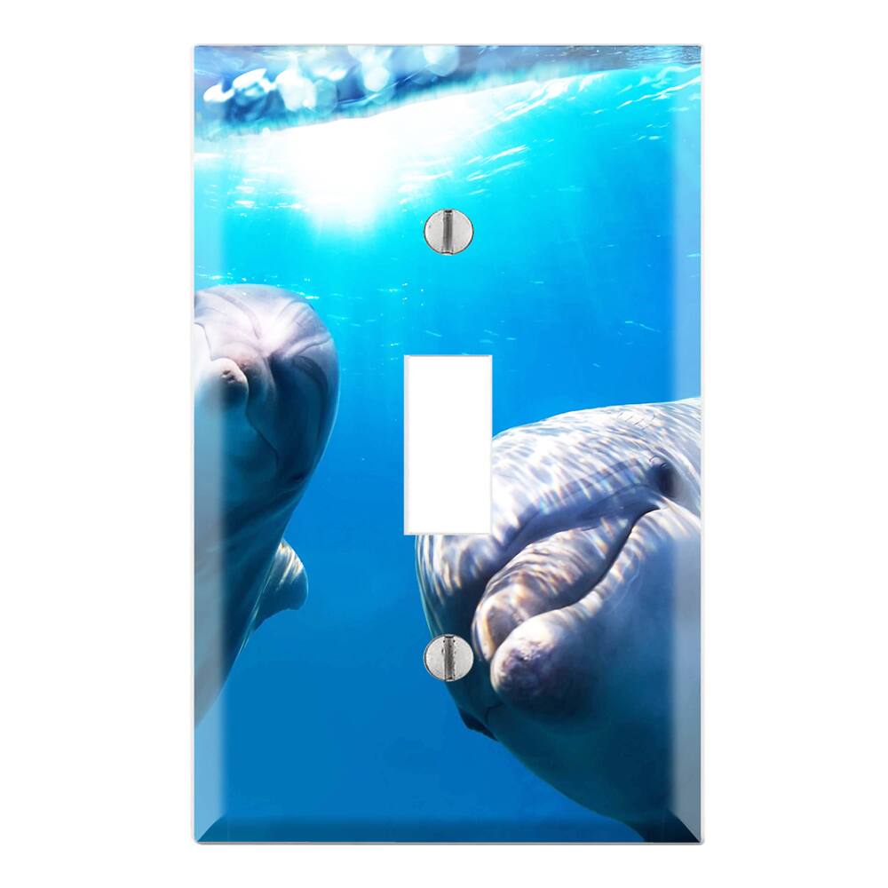 Cute Dolphin Decorative Wall Plate Cover