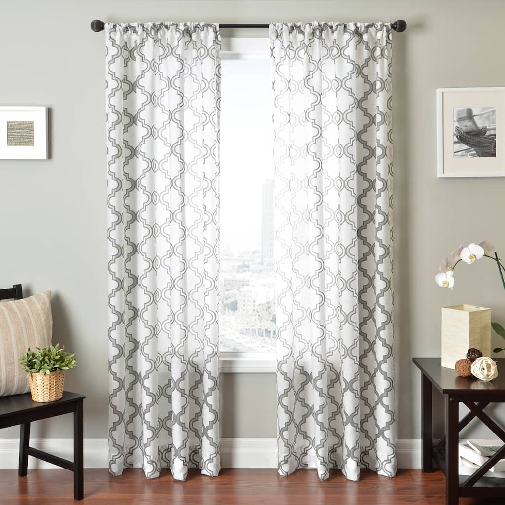 Softline Penby Burnout Rod Pocket Single Curtain Panel