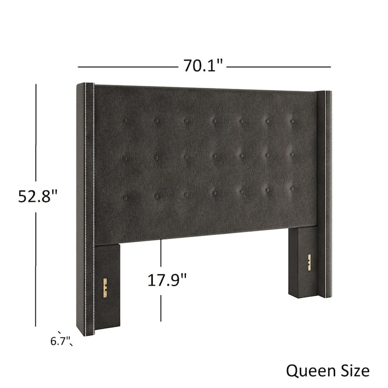Marion Button-tufted Wingback Headboard by iNSPIRE Q Bold