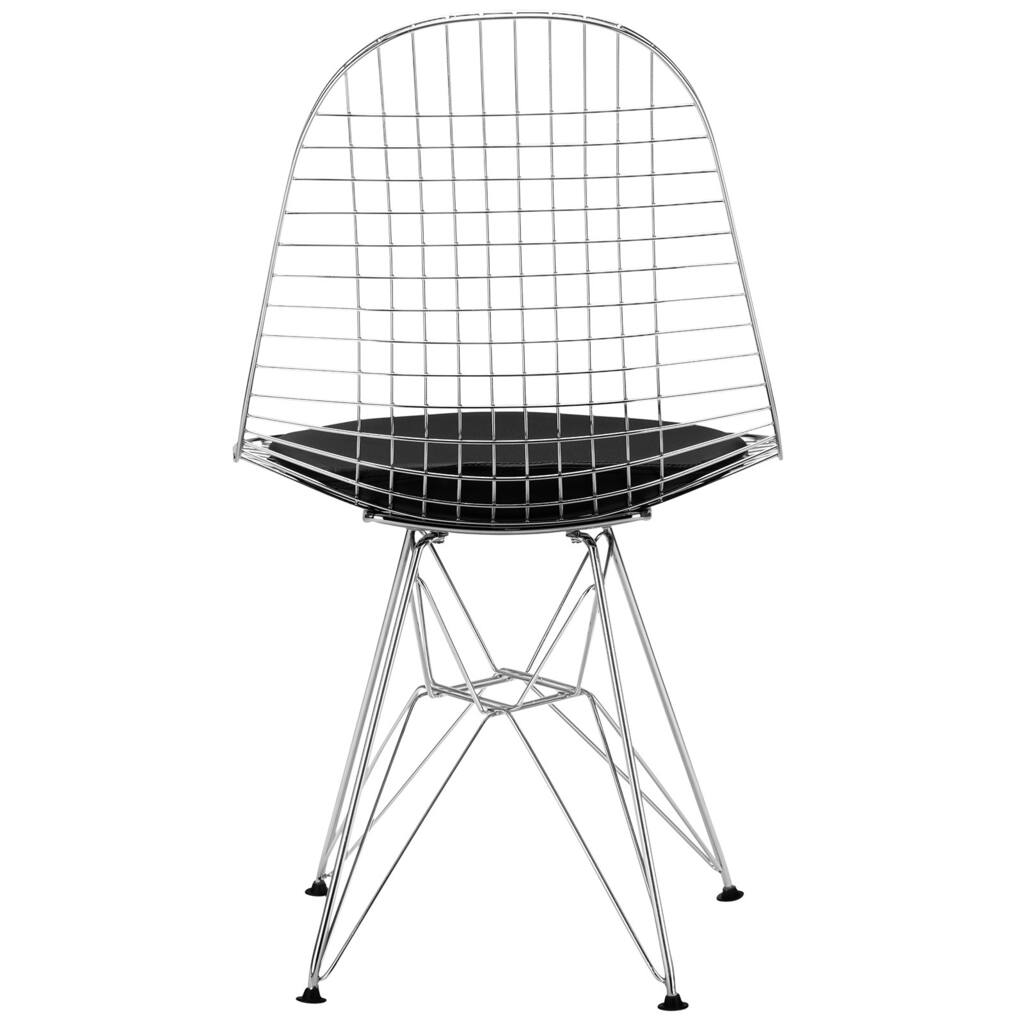 EdgeMod Hamlet Wire Dining Chair in Black (Set of 2)