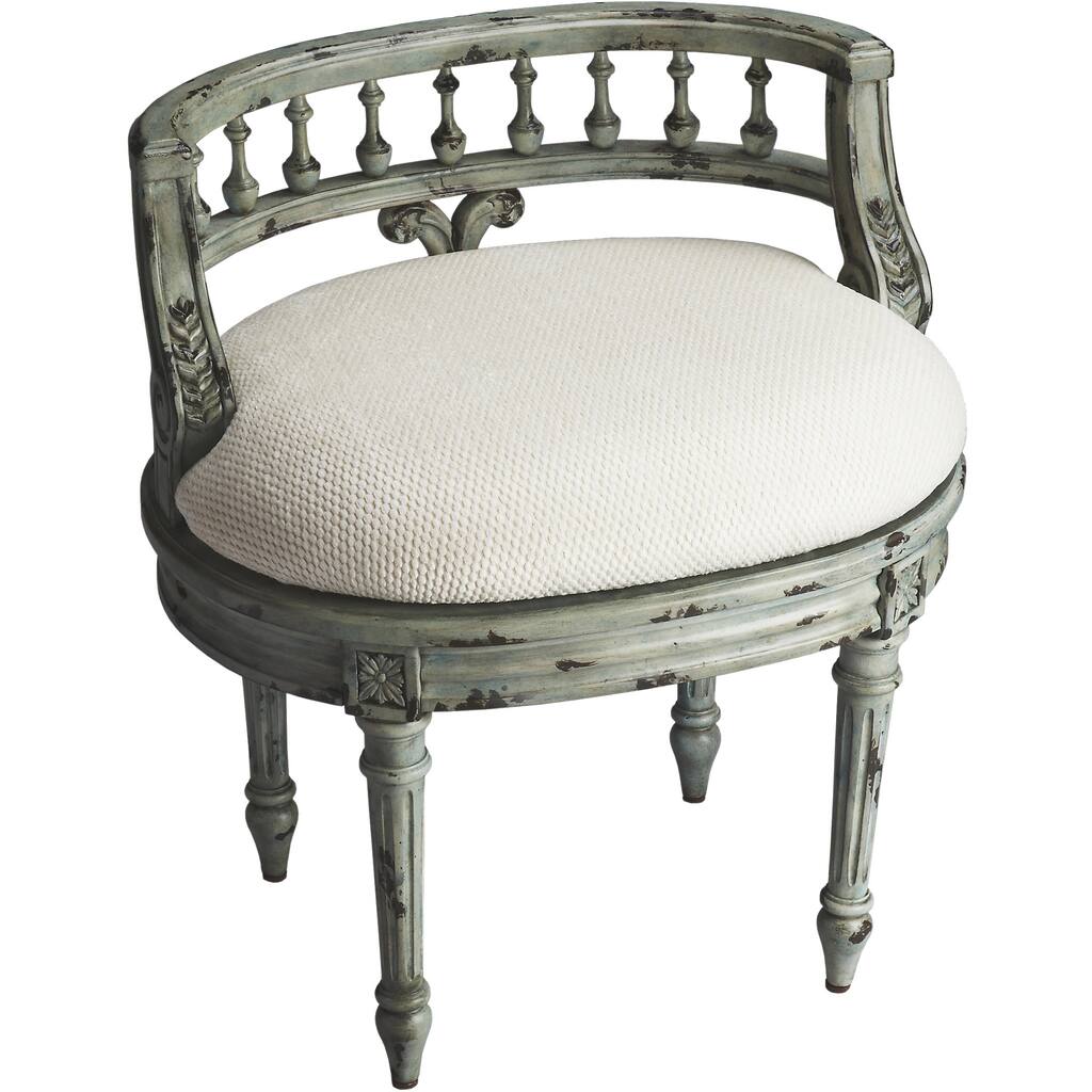 Handmade Aquamarine Vanity Seat