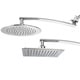 preview thumbnail 6 of 4, Razor Mega Size 9-inch Chrome Face Square Rainfall Shower with Arch Design and 15-inch Stainless Steel Extension Arm