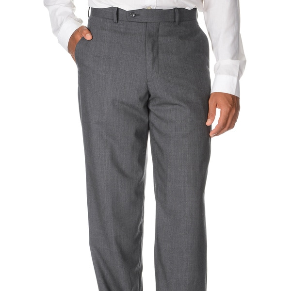 Montefino Mondo Mens Super 120 Merino Grey Wool Pants