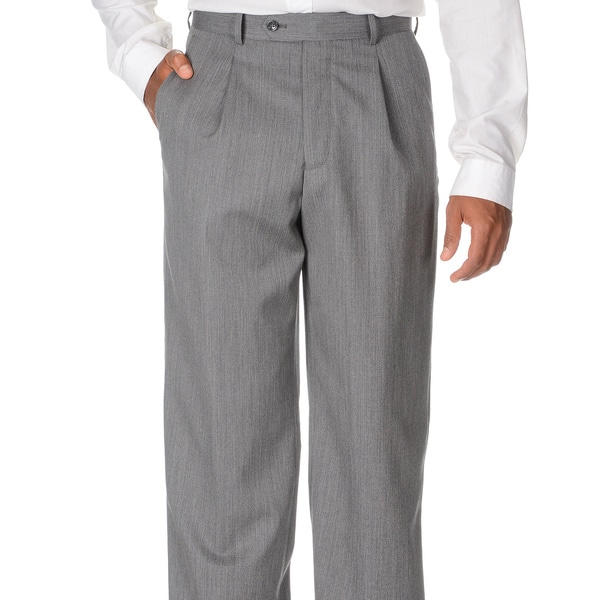 Shop Cianni Cellini Men's Grey Wool Gabardine Pants - Free Shipping ...