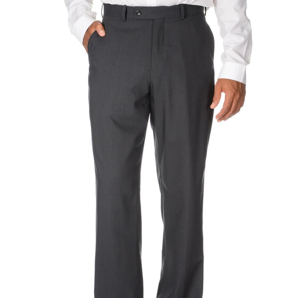 Montefino Mondo Mens Super 120 Merino Charcoal Wool Pants