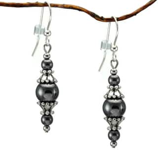 Pewter Earrings Find Great Jewelry Deals Ping At Handmade Jewelry By Dawn Round Hemae With Pewter Accents Dangle Earrings Usa