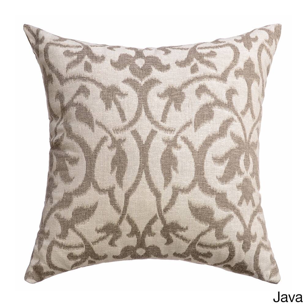 Azure Heritage Faux Linen Feather Filled Throw Pillows (Set of 2)