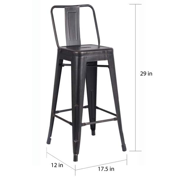 Carbon Loft Ruska Black Bar 29inch Bar Stool (Set of 2) Bed Bath