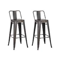 Carbon Loft Ruska Black Bar 29-inch Bar Stool (Set of 2)