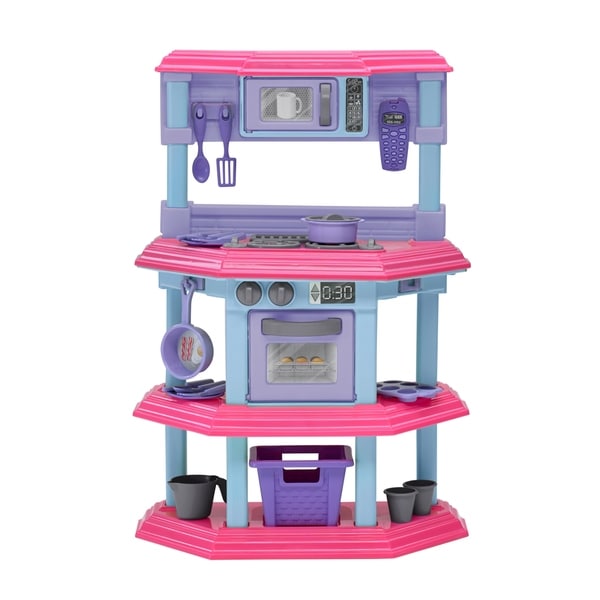 pink and purple toy kitchen