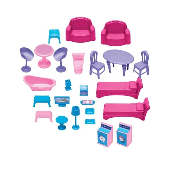 American Plastic Toys Delightful Dollhouse with 25 Accessories - Bed Bath &  Beyond