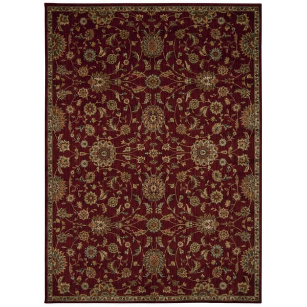slide 2 of 21, Ancient Times Area Rug 3' 9" x 5' 9" - Red