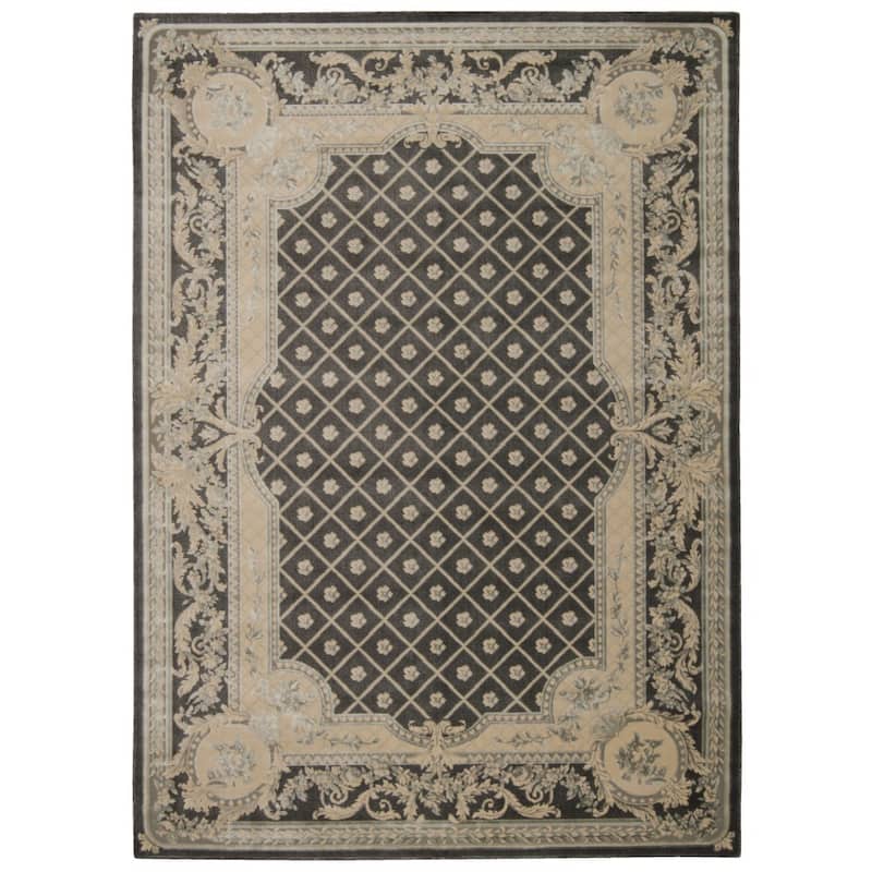 Nourison Ma02 Platine MA201 Area Rug - 3'5" x 5'5" - Black