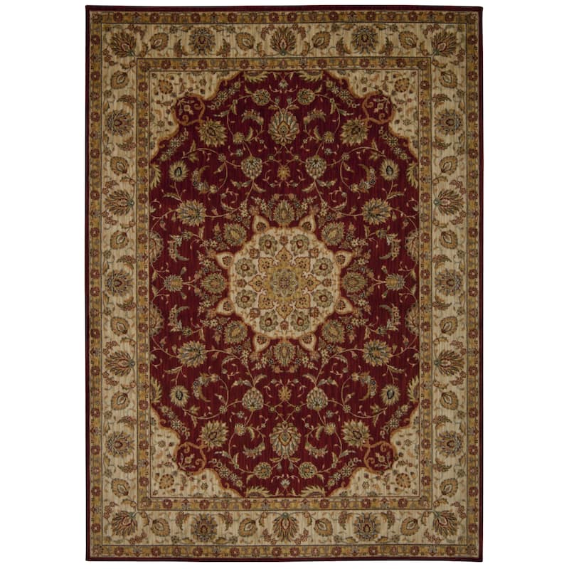 Ancient Times Area Rug - 7' 9" x 10' 10" - Red