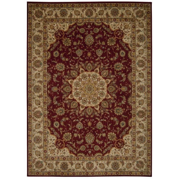 slide 2 of 20, Ancient Times Area Rug 3'9" x 5'9" - Red
