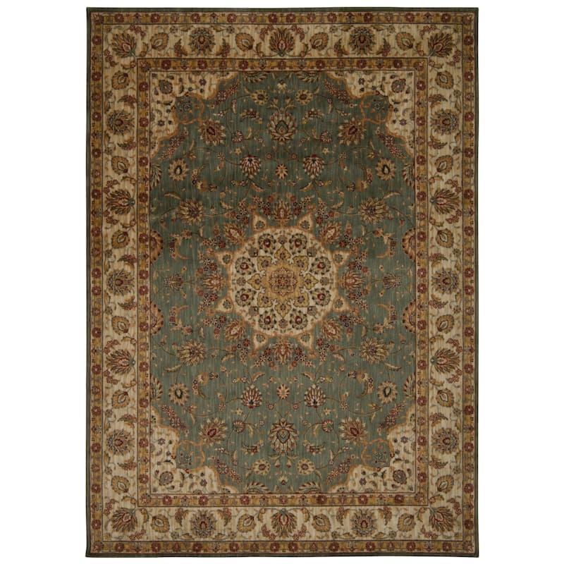Ancient Times Area Rug - 7' 9" x 10' 10" - Teal