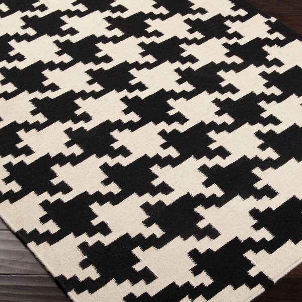 Annemasse Flatweave Houndstooth Accent Area Rug