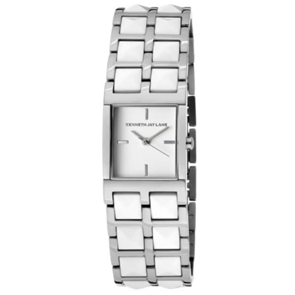 Kenneth Jay Lane Womens KJLANE 1502 Casual White Watch