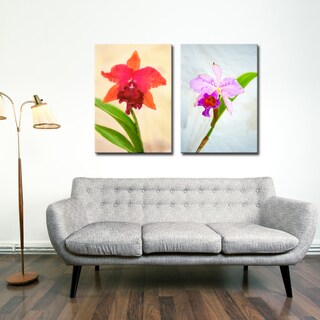 Orchid Pastel' 2-Piece Wrapped Canvas Wall Art Set - Bed Bath & Beyond ...