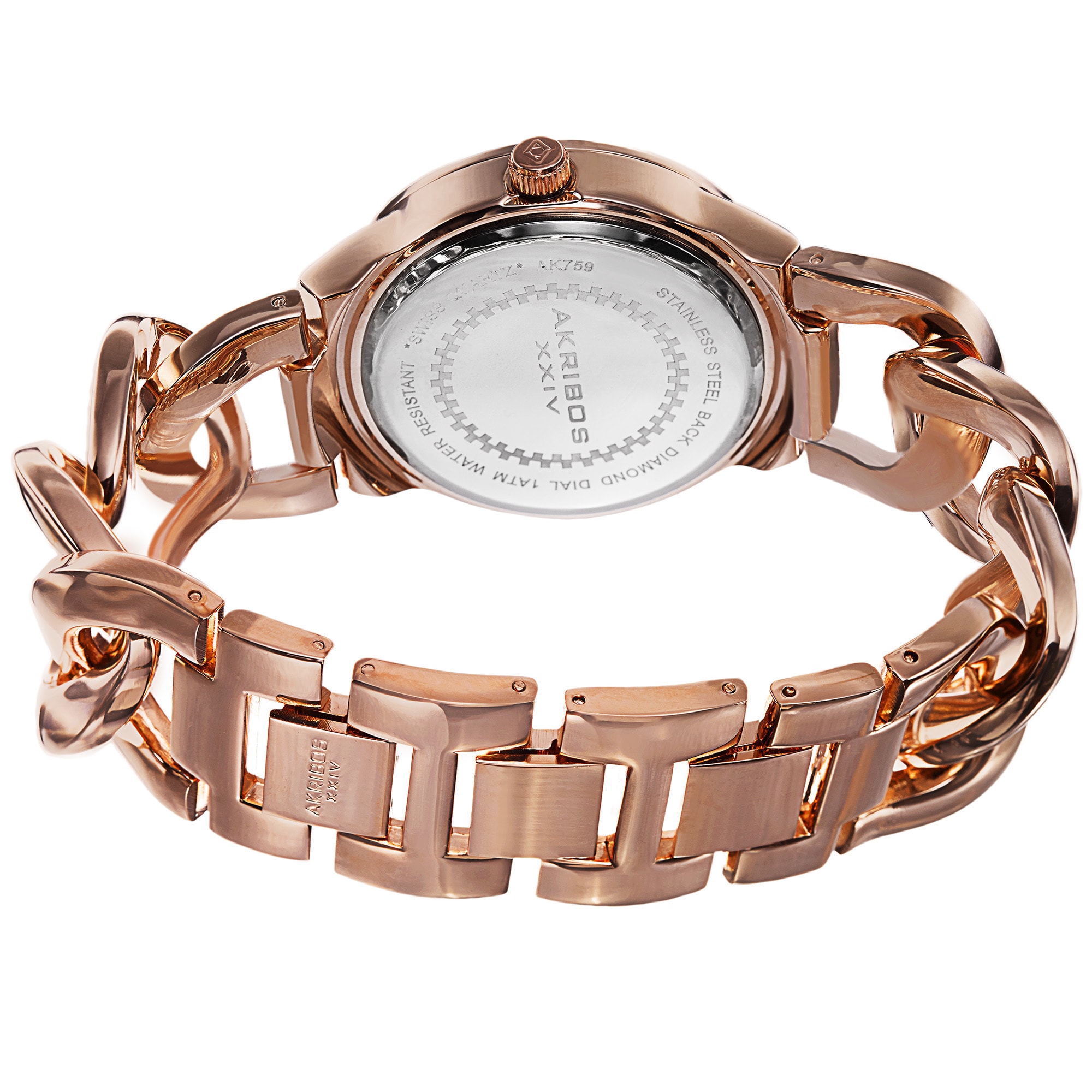 Akribos XXIV White Ceramic Watch with Rose Gold Accents Akribos XXIV Rose Gold Case Wristwatches for sale | eBay main image 2