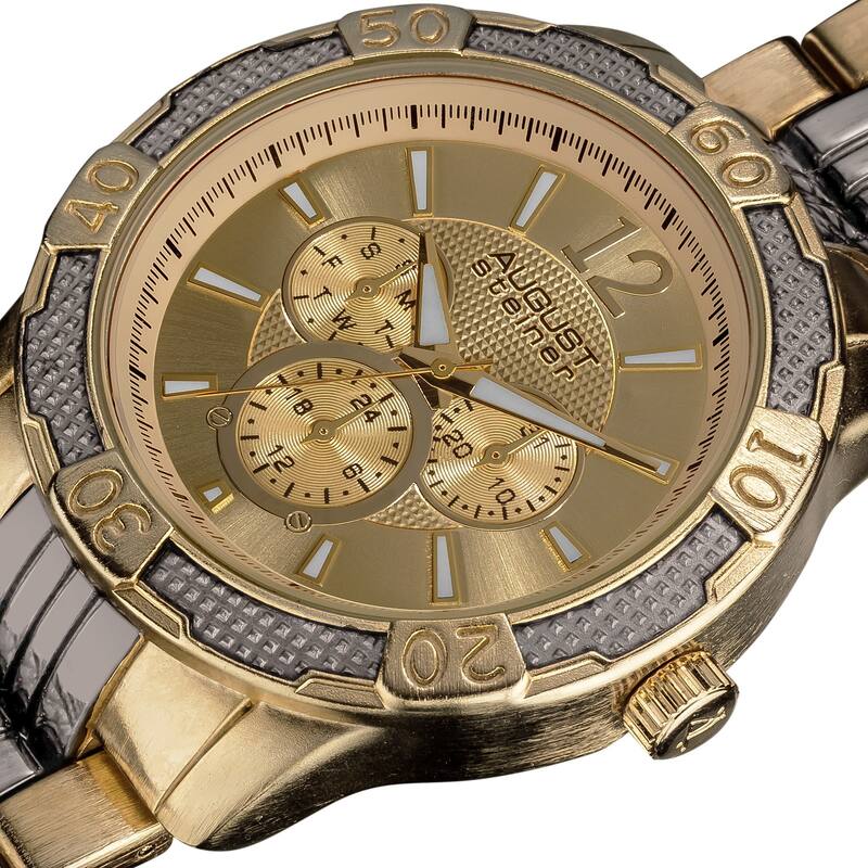 August Steiner Men's Quartz Sport Multifunction Bracelet Watch