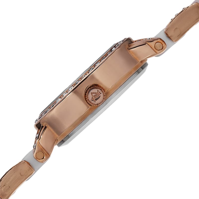 August Steiner Women's Crystal-Accented Ceramic Bracelet Set Watch