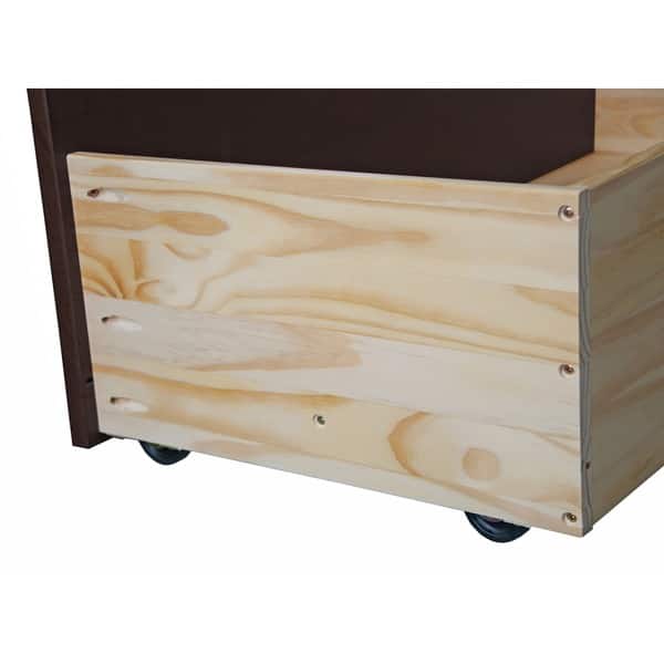 Shop Solid Wood Set Of 2 Underbed Drawers On Wheels Overstock