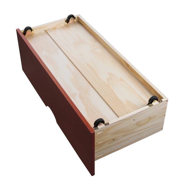 Shop Solid Wood Set Of 2 Underbed Drawers On Wheels Free