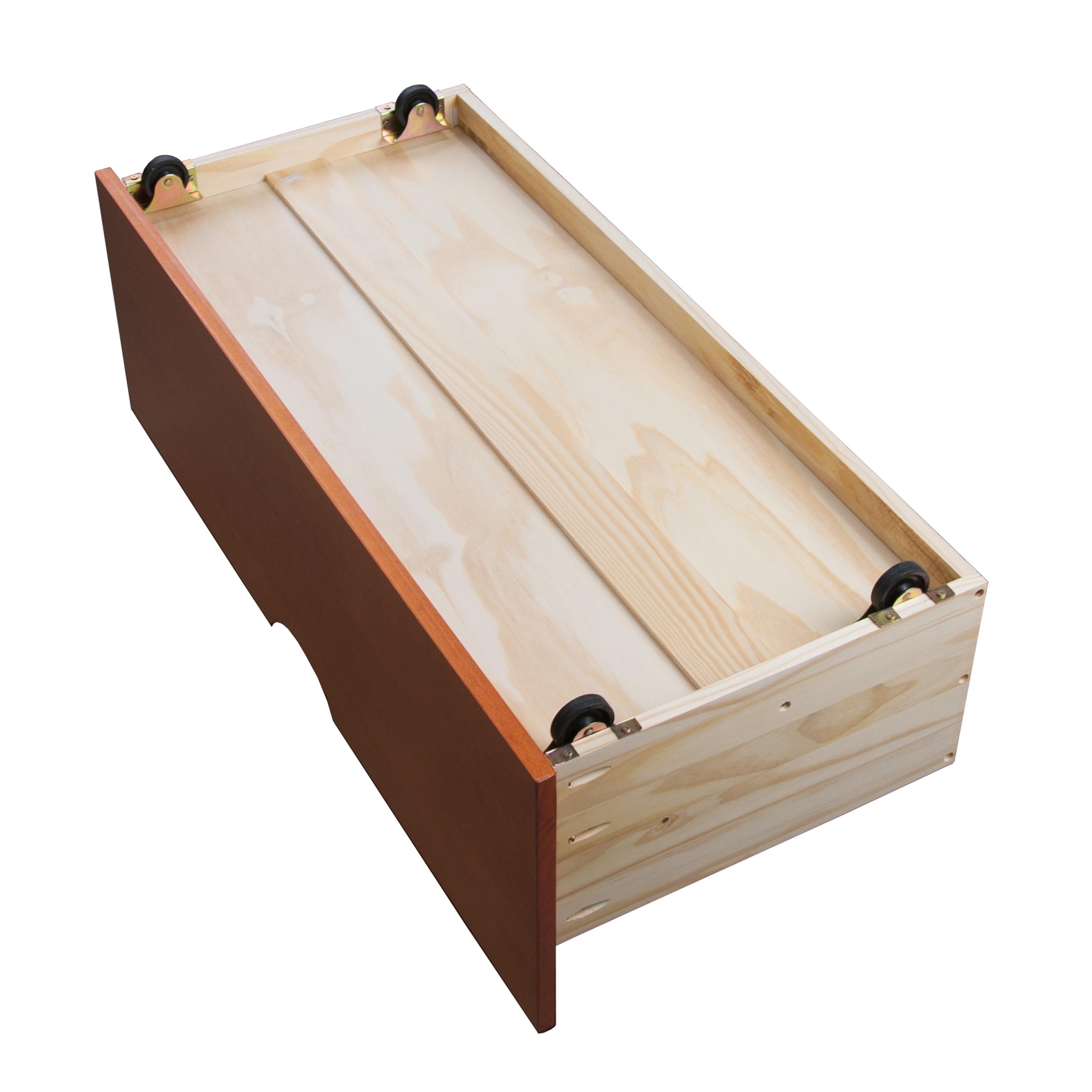 Shop Solid Wood Set Of 2 Underbed Drawers On Wheels Free