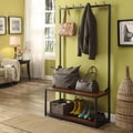 Front door bench coat rack