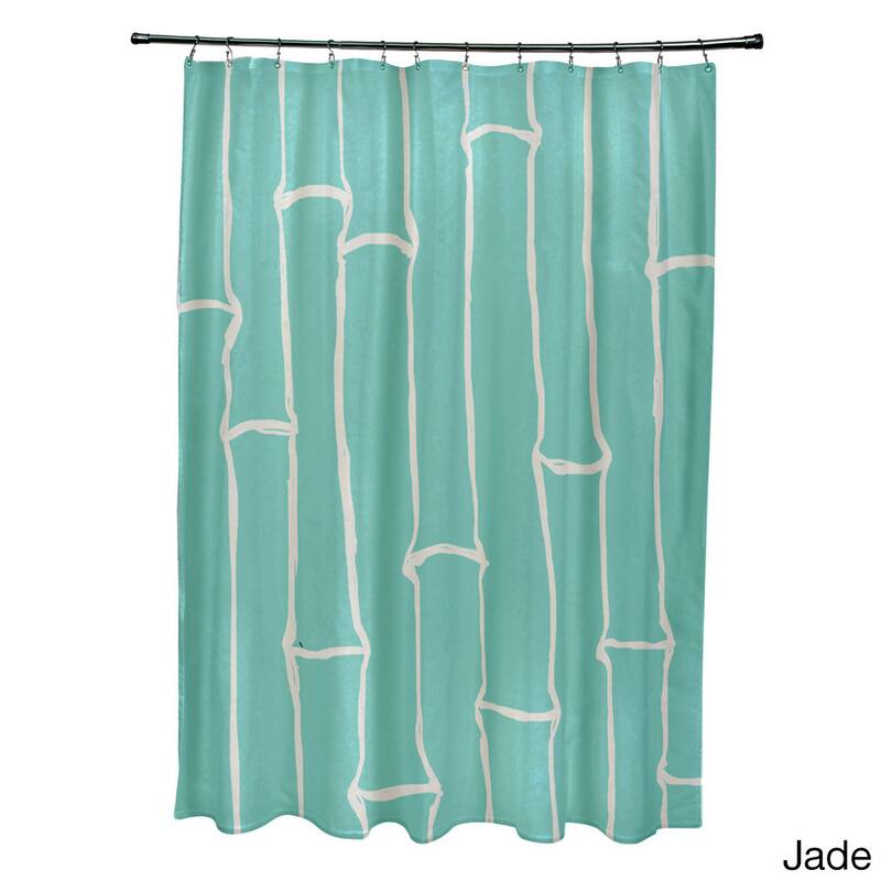 71 x 74-inch Earthtone Bamboo Print Shower Curtain