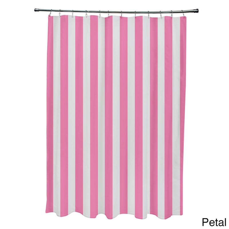 71 x 74-inch Striped Shower Curtain - Pink