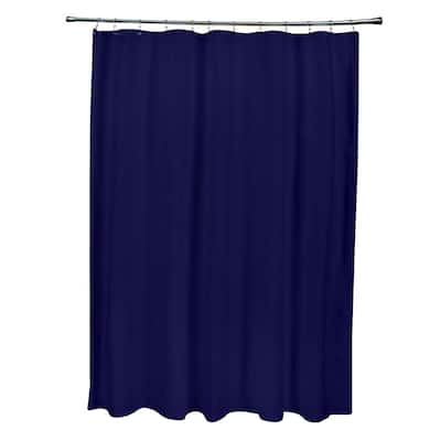 71 x 74-inch Spring Navy Solid Shower Curtain