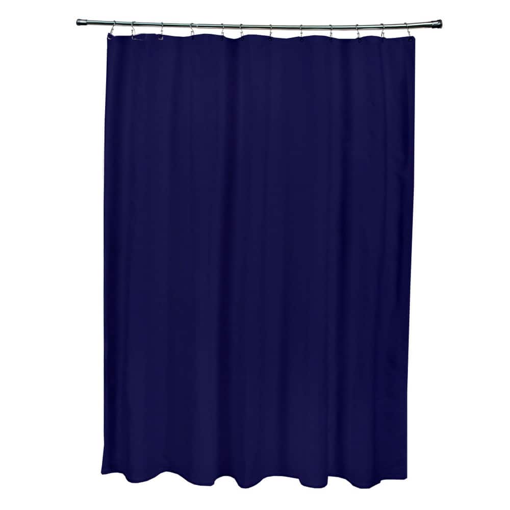 71 x 74-inch Spring Navy Solid Shower Curtain