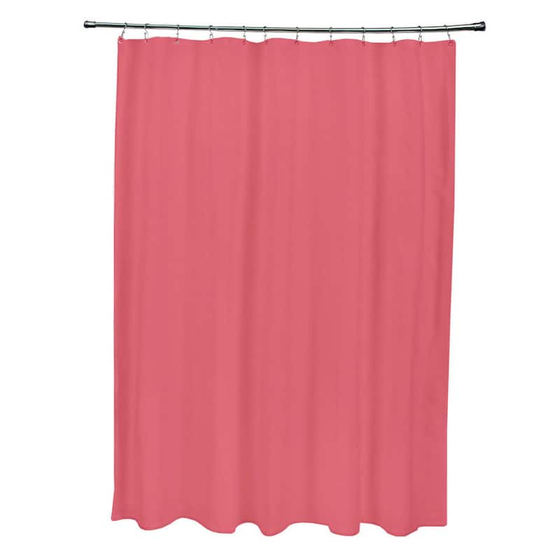 71 x 74-inch Dark Coral Solid Shower Curtain